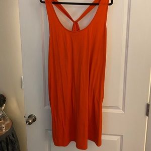 Orange Open Back Above the Knee Dress